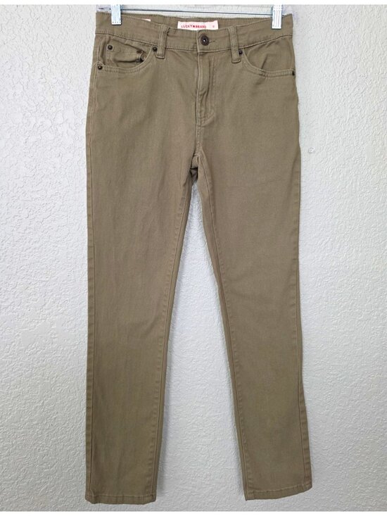 Lucky Brand Other - Lucky Brand Boys Beige Skinny Stretch Denim Pants Size 12 Regular Mid Rise